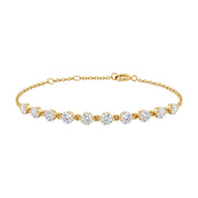 Dainty Bezel‑Set Lab‑Grown Diamond Tennis Bracelet | Solid 18K Yellow Gold - LGG Jewelry